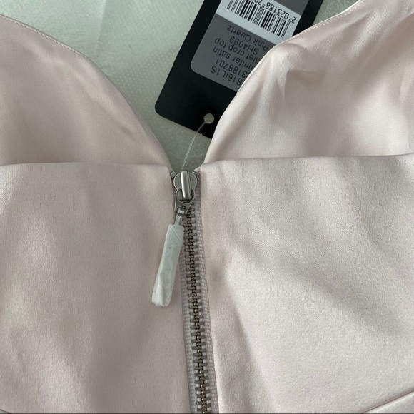 NWT Satin Blush Pink Bralet Crop Top Bra Small - Picture 10 of 14
